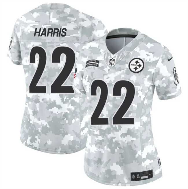 Women%27s Pittsburgh Steelers #22 Najee Harris 2024 F.U.S.E Arctic Camo Salute To Service Limited Stitched Jersey Dzhi->pittsburgh steelers->NFL Jersey